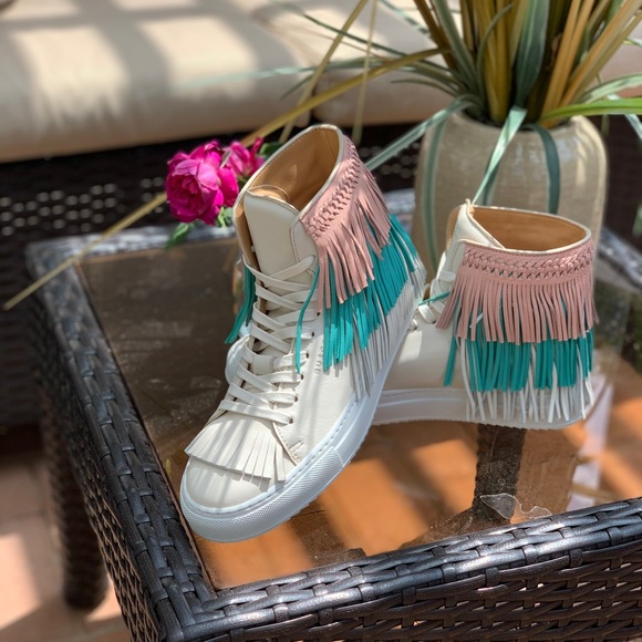 Buscemi leather fringe sneaker - Picture 4 of 7